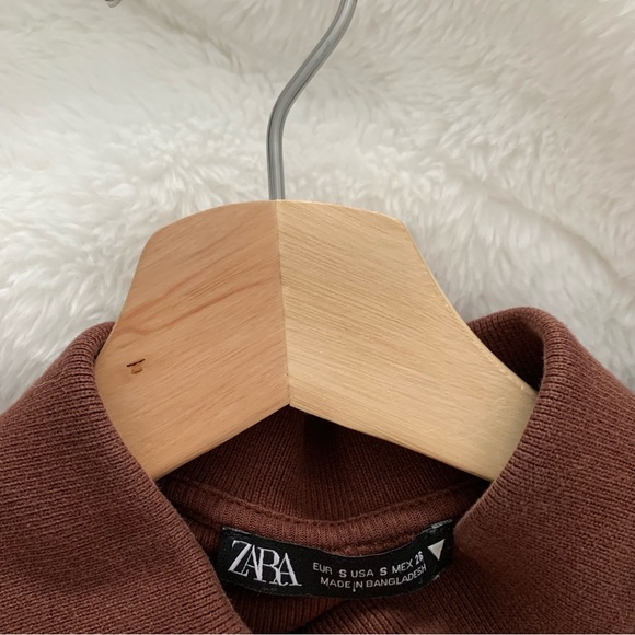 3/30$🤍 ZARA | Brown polo cropped tee - Picture 4 of 4